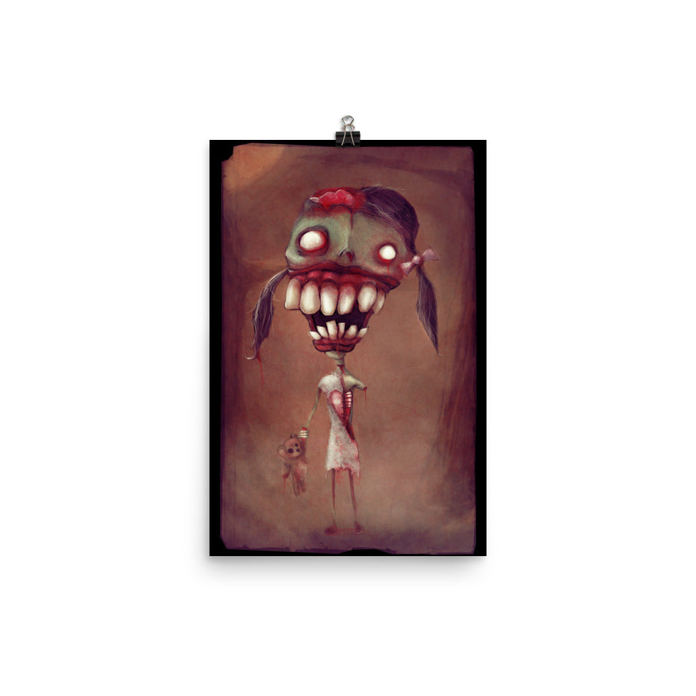 Lil' Zombie Girl Print