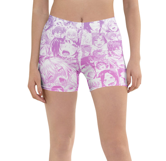 Ahegao Pastel Spandex Shorts