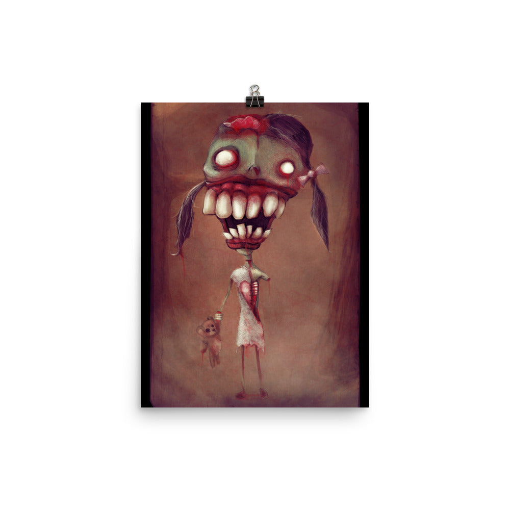 Lil' Zombie Girl Print