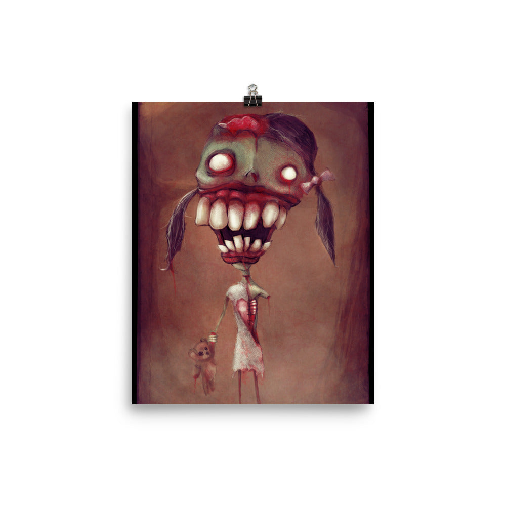 Lil' Zombie Girl Print